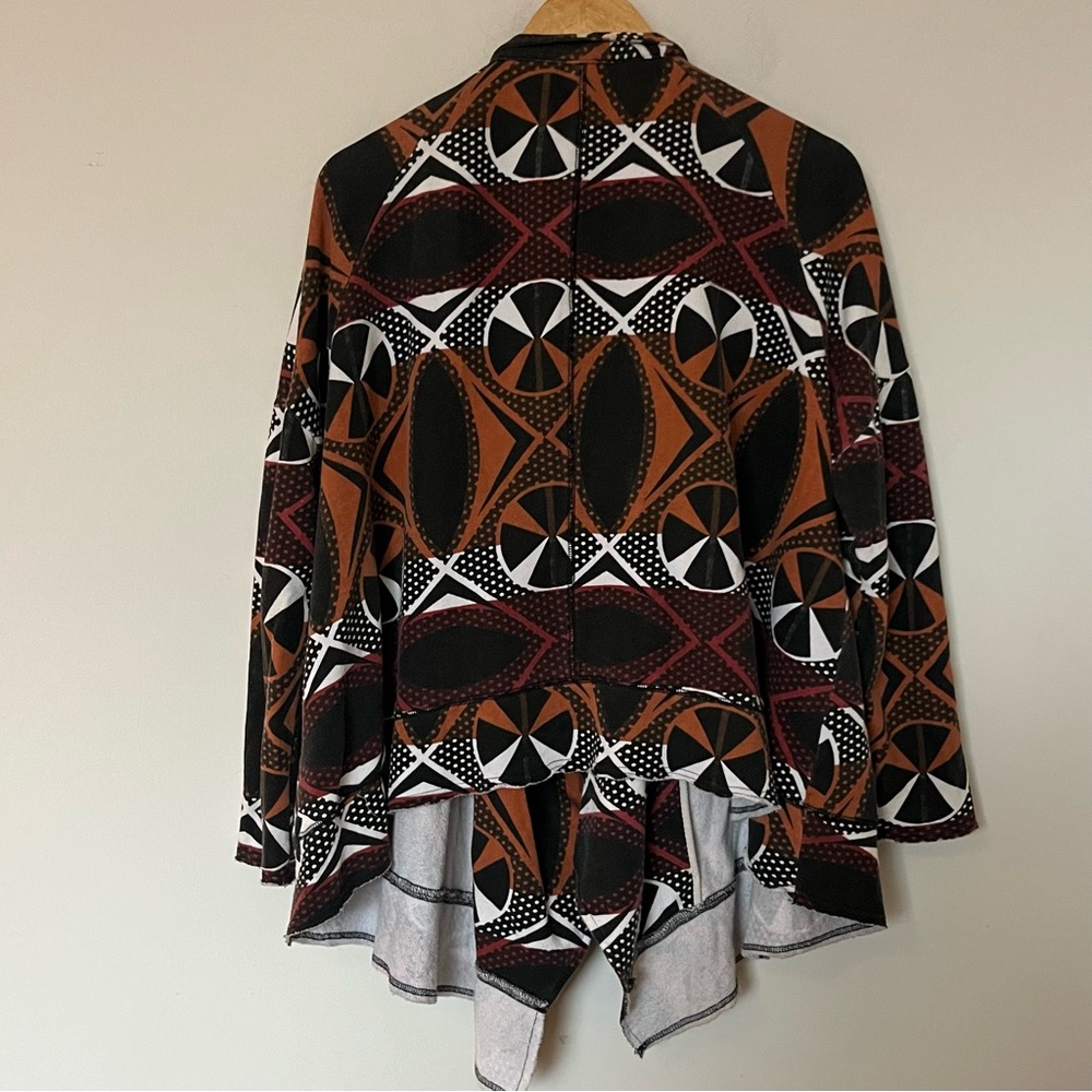 Free People Earthy Artsy Geometric Waterfall Cardigan | Size M - Picture 7 of 10